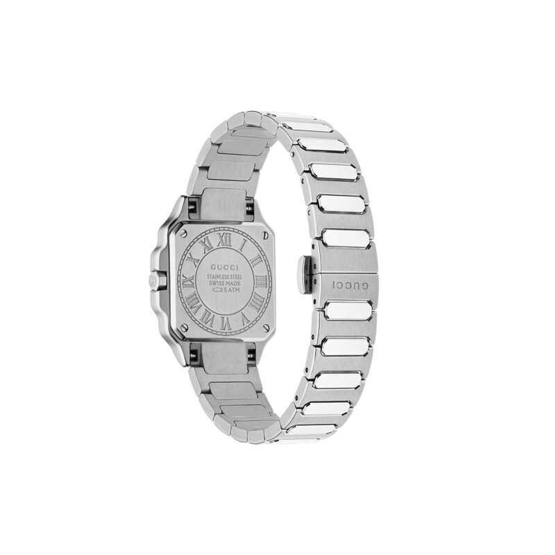 Main Image 2 of Gucci G-Flat 24mm Diamond & Stainless Steel Watch