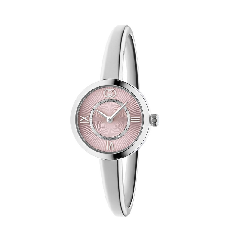 Main Image 1 of Gucci Model 2000 24mm Pink Dial & Stainless Steel Bangle Watch