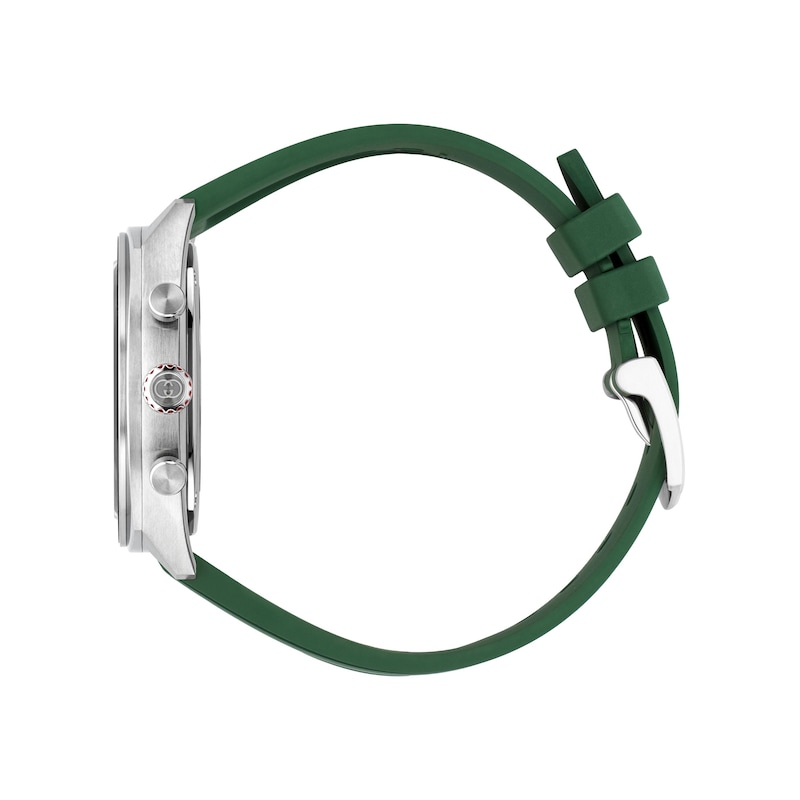 Main Image 3 of Gucci Interlocking 41mm Green Rubber Strap Watch