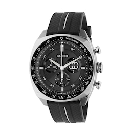 Gucci Interlocking 41mm Black Rubber Strap Watch