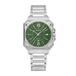 Gucci G-Flat 36mm Green Dial & Stainless Steel Watch
