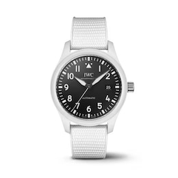 IWC Pilot's Watch Automatic 41mm TOP GUN Lake Tahoe White Rubber Strap Watch