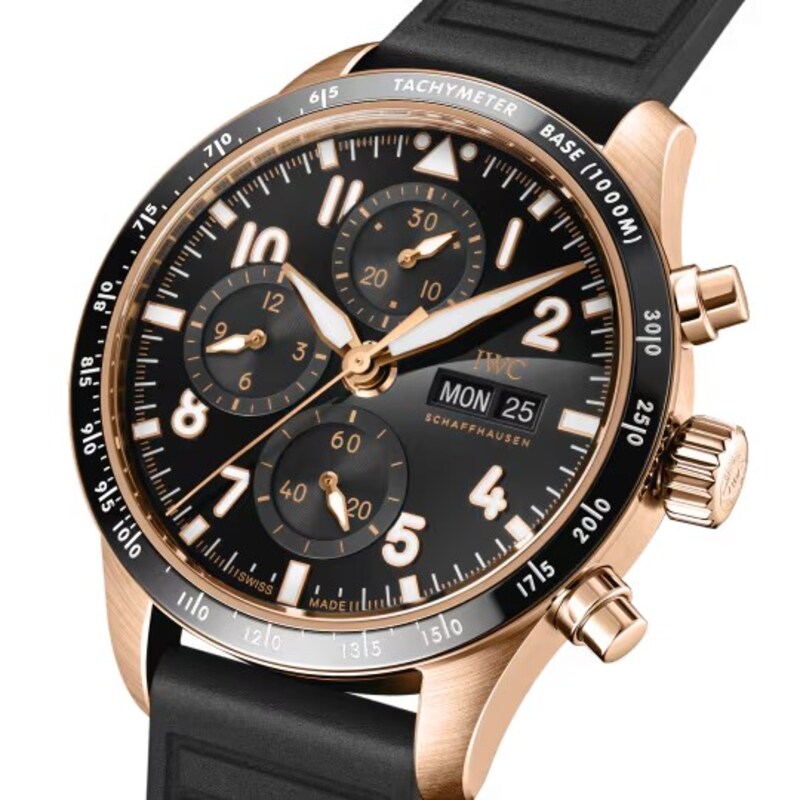 Main Image 3 of IWC Pilot’s Watch Performance Chronograph 41mm 18ct Yellow Gold & Black Rubber Watch