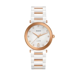Rado La Coupole Jubilé Diamond & White Ceramic Bracelet Watch
