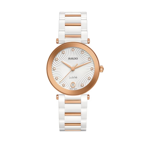 Rado La Coupole Jubile Diamond and White Ceramic Bracelet Wa