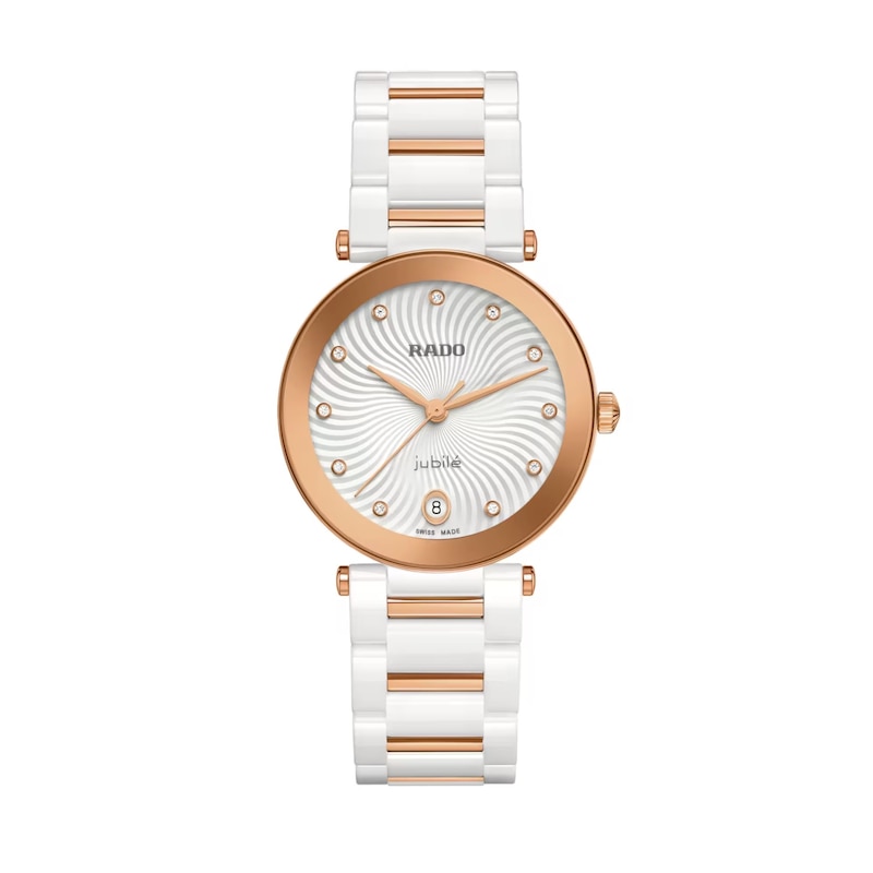Main Image 1 of Rado La Coupole Jubilé Diamond & White Ceramic Bracelet Watch