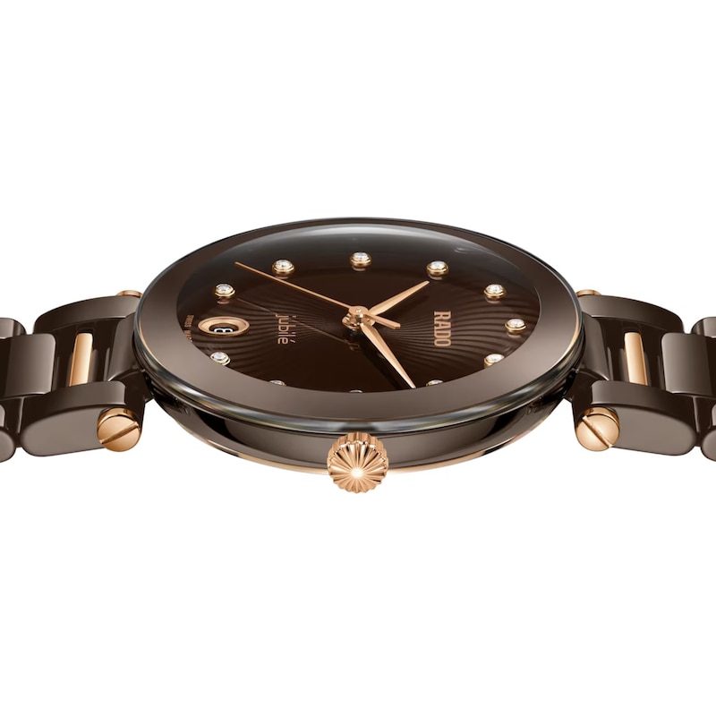 Main Image 3 of Rado La Coupole Diamond Brown Ceramic Bracelet Watch