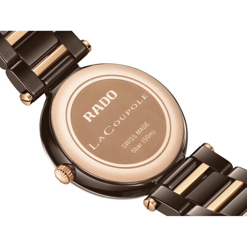 Main Image 4 of Rado La Coupole Diamond Brown Ceramic Bracelet Watch