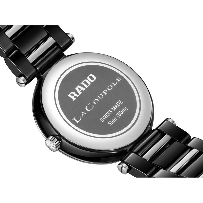 Main Image 4 of Rado La Coupole Jubilé Diamond & Black Ceramic Bracelet Watch