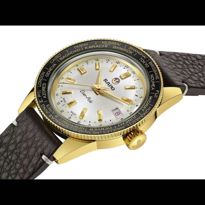 Main Image 5 of Rado Captain Cook Over-Pole Yellow PVD Leather Strap Limited Edition Watch