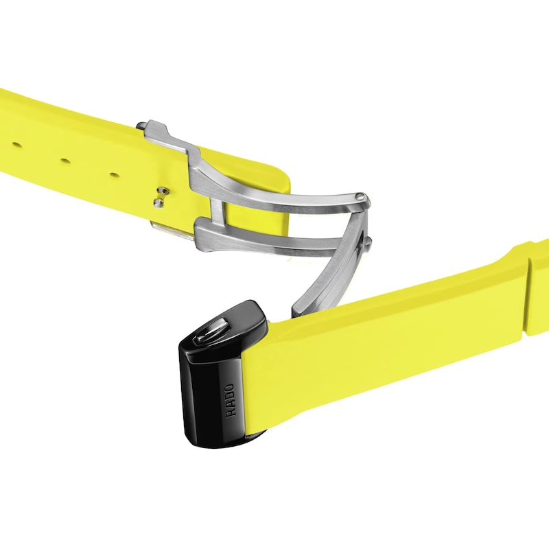 Main Image 4 of Rado&nbsp;Anatom Automatic Yellow Rubber Strap Watch