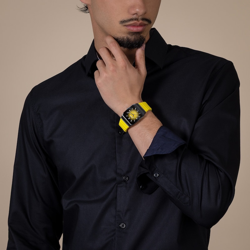 Main Image 6 of Rado&nbsp;Anatom Automatic Yellow Rubber Strap Watch