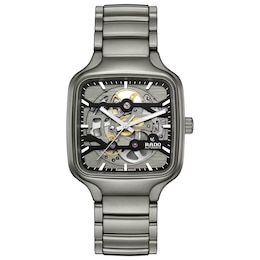 Rado True Square Skeleton Plasma Ceramic Bracelet Watch