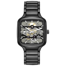 Rado True Square Automatic Skeleton Ceramic Bracelet Watch