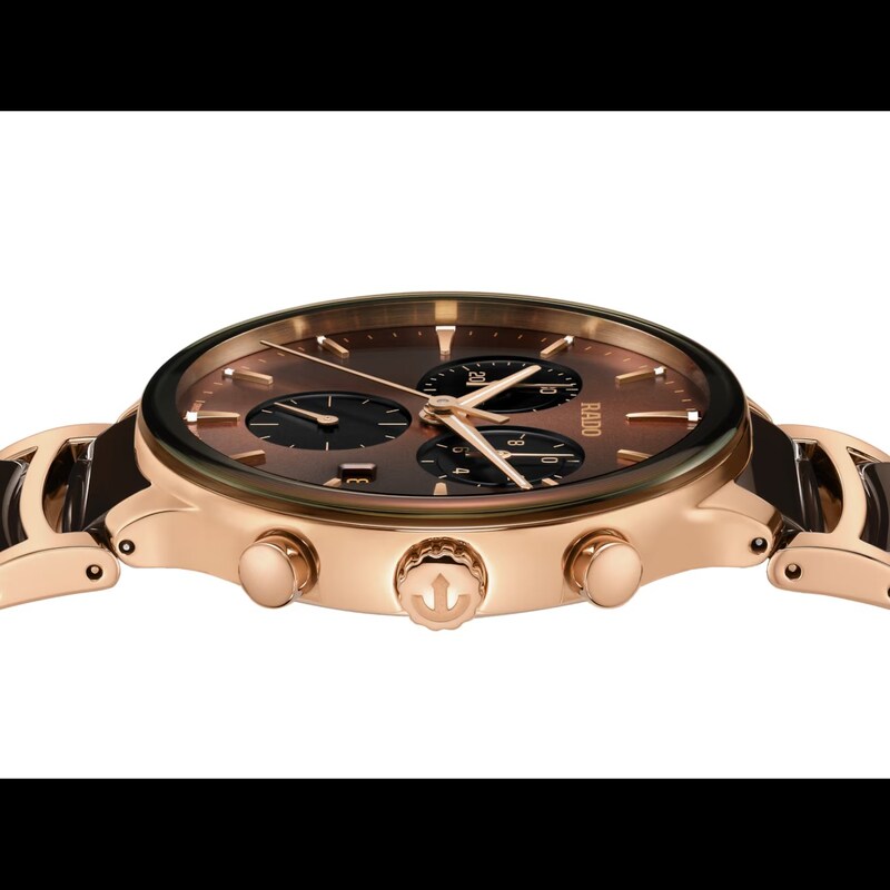 Main Image 3 of Rado Centrix Chronograph Brown Ceramic Bracelet Watch