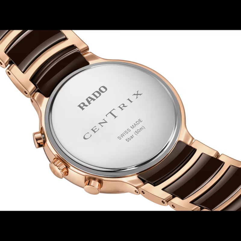 Main Image 4 of Rado Centrix Chronograph Brown Ceramic Bracelet Watch