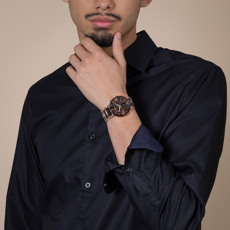 Main Image 6 of Rado Centrix Chronograph Brown Ceramic Bracelet Watch