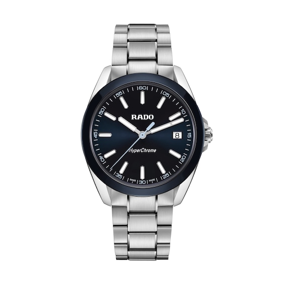 Men's Rado Hyperchrome 41.5Mm Blue Ceramic & Stainless Steel Watch