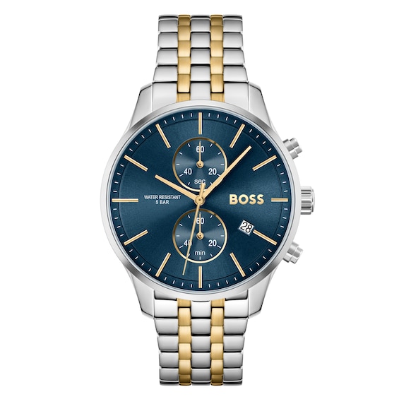 BOSS Associate Chronograph Mens Two Tone Bracelet Watch