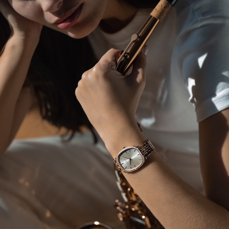 Main Image 3 of Raymond Weil Toccata Heritage 36mm Stone Set Rose Gold Tone Bracelet Watch