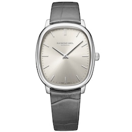 Raymond Weil Toccata Heritage 38mm Grey Leather Strap Watch
