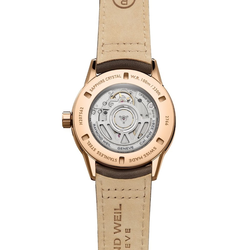 Main Image 2 of Raymond Weil Freelancer 40mm Moonphase Dune Sunray Dial & Brown Leather Watch