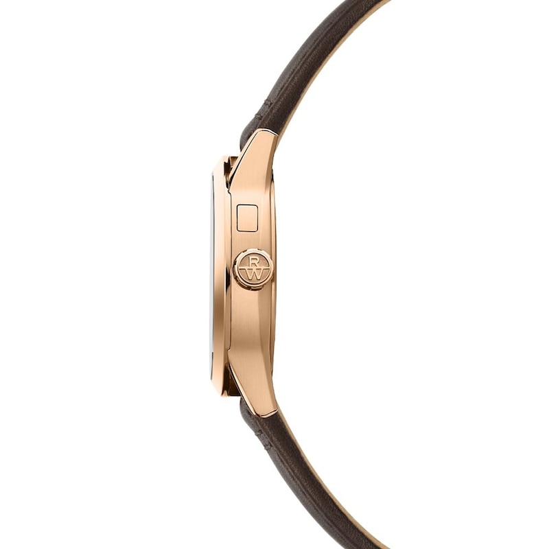 Main Image 3 of Raymond Weil Freelancer 40mm Moonphase Dune Sunray Dial & Brown Leather Watch