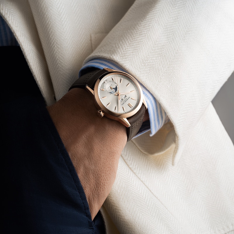 Main Image 4 of Raymond Weil Freelancer 40mm Moonphase Dune Sunray Dial & Brown Leather Watch