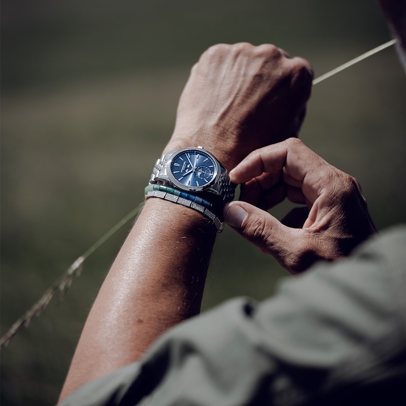 Main Image 4 of Raymond Weil Freelancer 40mm Moonphase Blue Sunray Dial & Stainless Steel Watch