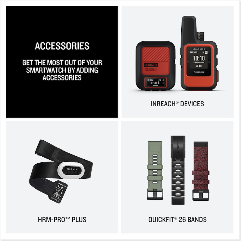 Main Image 6 of Garmin Instinct 3 - 50mm AMOLED Tactical Black Silicone Strap Watch