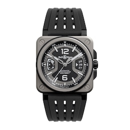 Bell & Ross BR-X3 41mm Black Dial Black Titanium & Rubber Strap Watchh