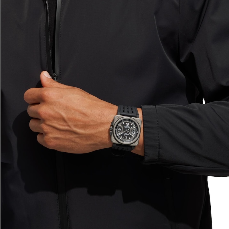 Main Image 5 of Bell & Ross BR-X3 41mm Black Dial Black Titanium & Rubber Strap Watchh