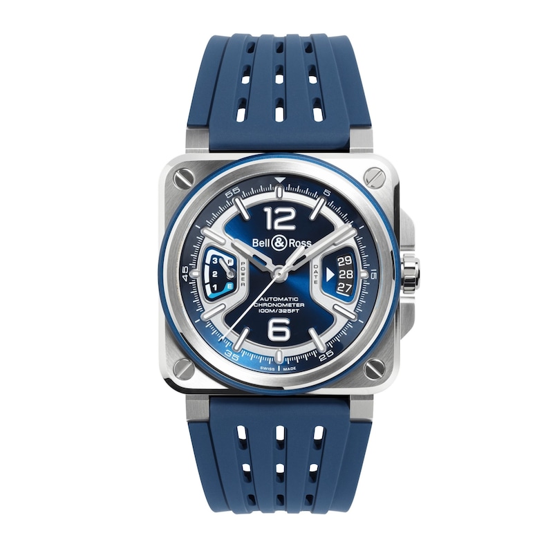 Main Image 1 of Bell & Ross BR-X3 41mm Blue Dial Black Titanium & Rubber Strap Watch