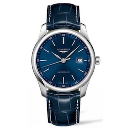 Longines Master Collection Men's Automatic Steel & Leather Strap Watch