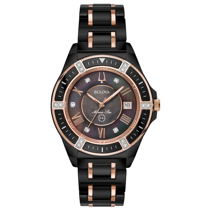 Bulova Marine Star Ladies' Ceramic Two-Tone Bracelet Watch