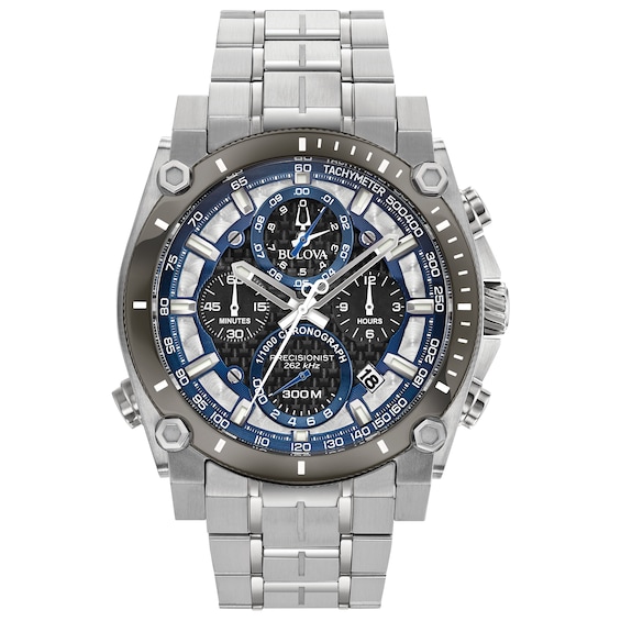 Men's Bulova Precision Stainless Steel Bracelet Watch