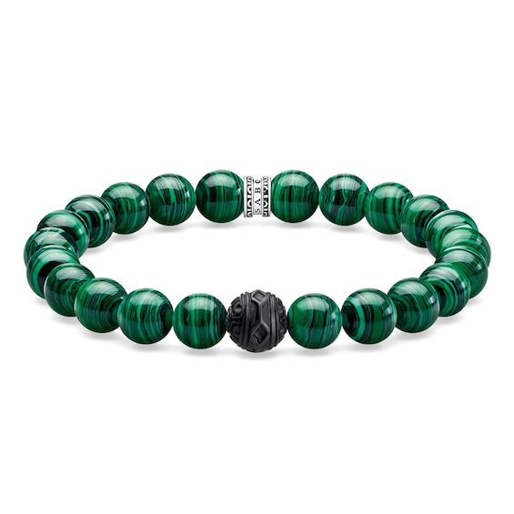 Thomas Sabo Men’s Rebel At Heart Green Beaded Bracelet