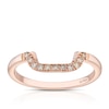 Thumbnail Image 1 of Le Vian 14ct Rose Gold & 0.15ct Diamond Shaped Wedding Band