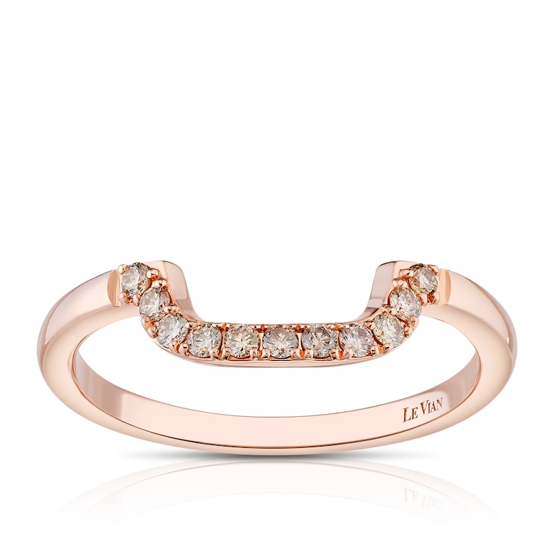 Main Image 1 of Le Vian 14ct Rose Gold & 0.15ct Diamond Shaped Wedding Band