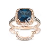 Thumbnail Image 4 of Le Vian 14ct Rose Gold & 0.15ct Diamond Shaped Wedding Band