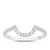 Thumbnail Image 1 of Le Vian 14ct White Gold & 0.20ct Diamond Shaped Wedding Band