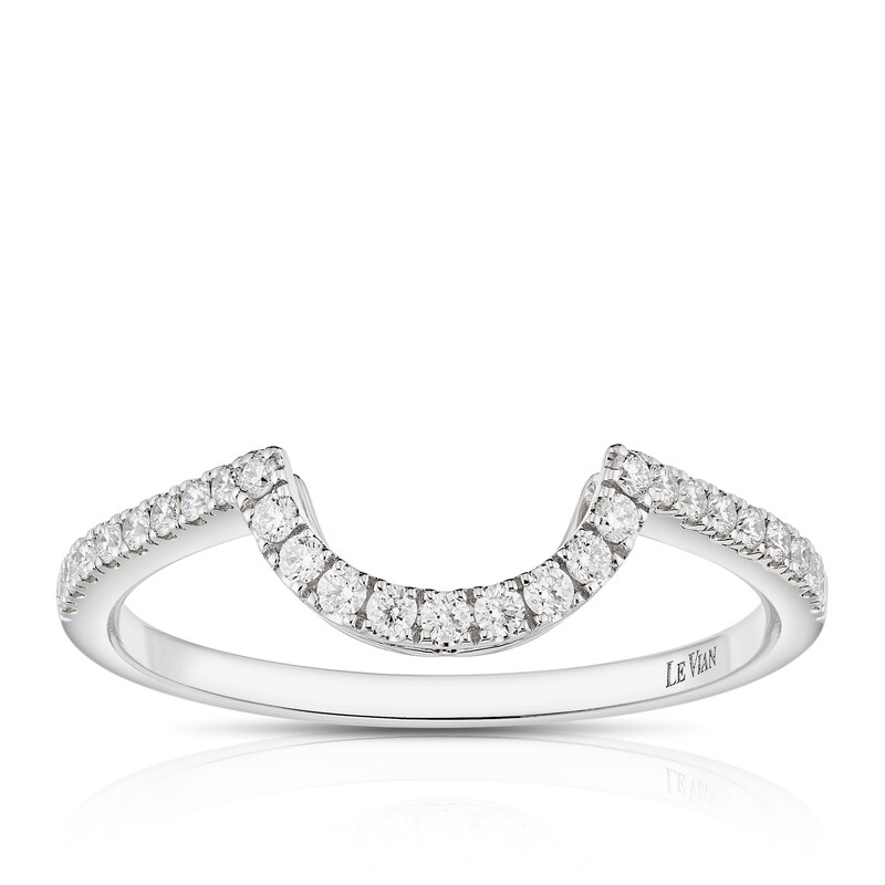 Main Image 1 of Le Vian 14ct White Gold & 0.20ct Diamond Shaped Wedding Band