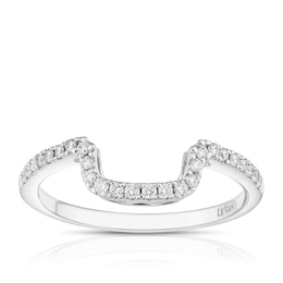 Le Vian 14ct White Gold & 0.15ct Diamond Round Cut Shaped Wedding Band