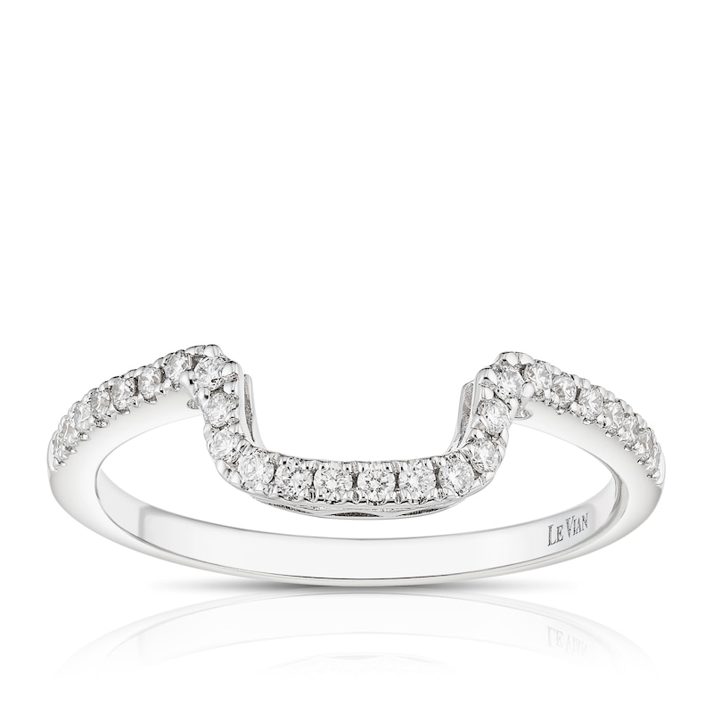 Main Image 1 of Le Vian 14ct White Gold & 0.15ct Diamond Round Cut Shaped Wedding Band