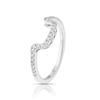 Thumbnail Image 2 of Le Vian 14ct White Gold & 0.15ct Diamond Round Cut Shaped Wedding Band