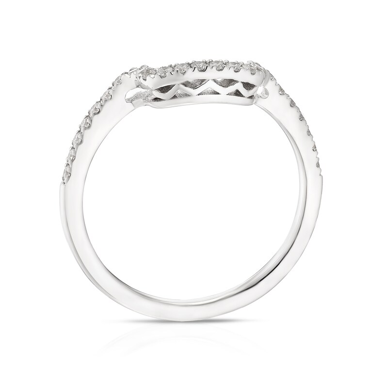 Main Image 3 of Le Vian 14ct White Gold & 0.15ct Diamond Round Cut Shaped Wedding Band