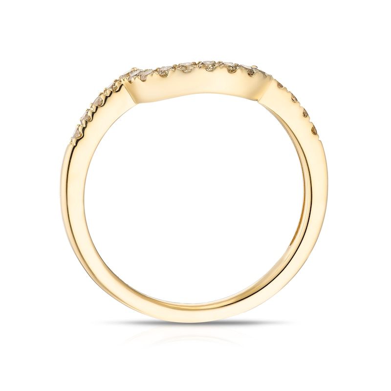 Main Image 3 of Le Vian 14ct Yellow Gold & 0.25ct Diamond Shaped Wedding Band