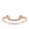 Thumbnail Image 1 of Le Vian 14ct Rose Gold & 0.15ct Diamond Shaped Wedding Band
