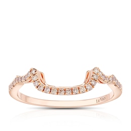 Le Vian 14ct Rose Gold & 0.15ct Diamond Shaped Wedding Band