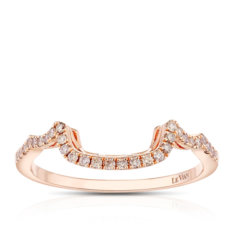 Main Image 1 of Le Vian 14ct Rose Gold & 0.15ct Diamond Shaped Wedding Band